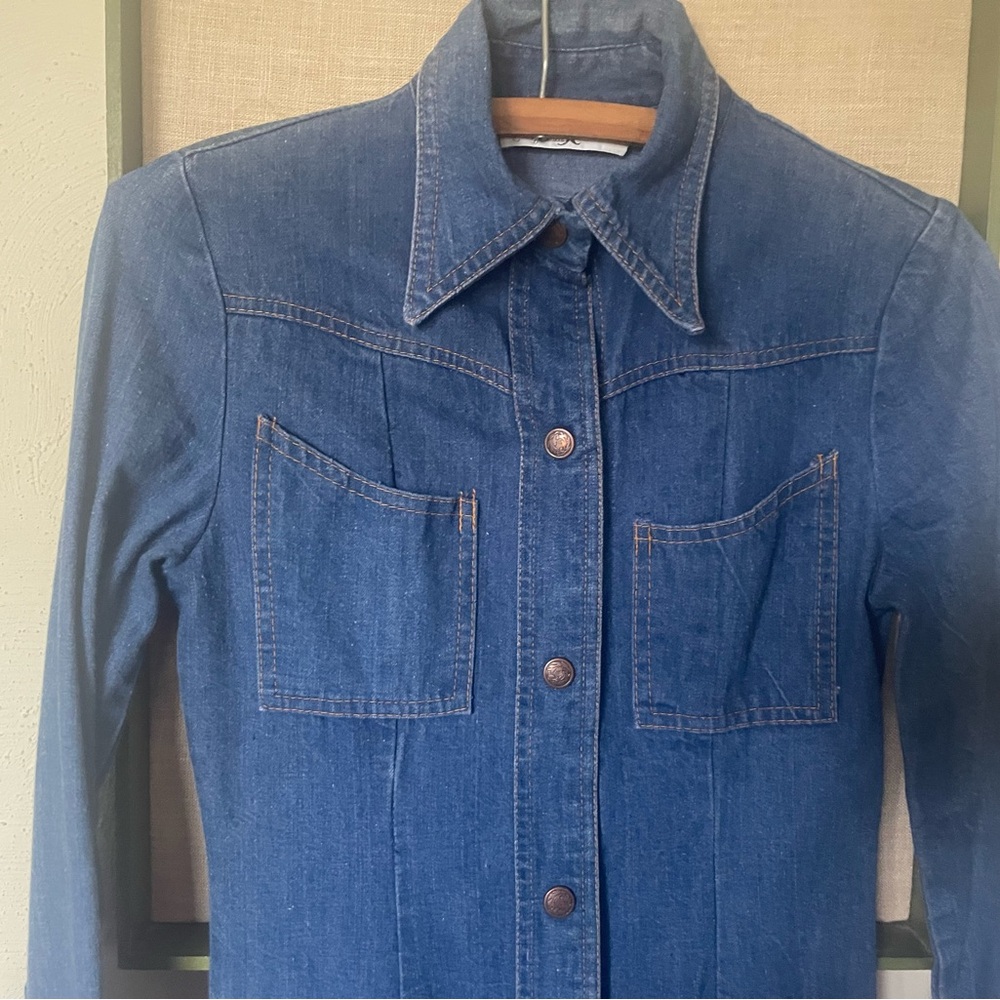 Vintage Rare Denim Dress Button-Down Dress or duster